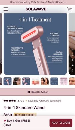 Solawave skin care wand & serum
