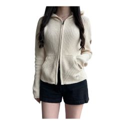 VTG Harley-Davidson Women’s Cotton Cream Hooded Sweater