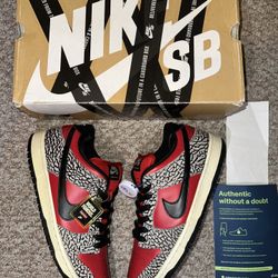 Grail ❤️‍🔥 Nike Sb Dunk Low “Supreme Red Cement” Size 9.5 ❤️‍🔥