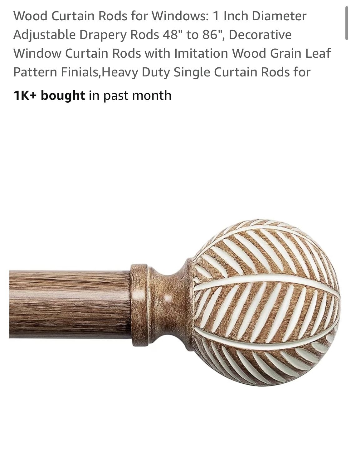 Wood Curtain Rod
