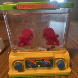 Vintage 1976 Tomy Wonderful waterful games Hippopotamouth & Basketball & Starball 