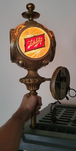 Vintage Schlitz wall sconce - 1972