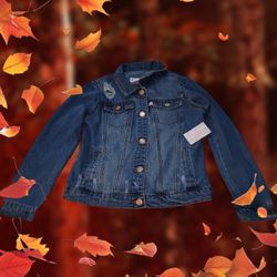 Tommy Bahama Girls Medium Wash Denim Jean Jacket - 12 