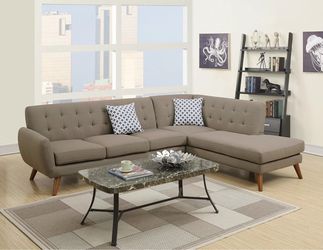 Mid century modern grey sectional brand new in box firm price $449