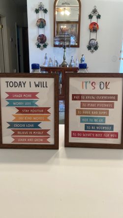 Both Brand New  Motivational sayings both one price light weight no deliveries no holds