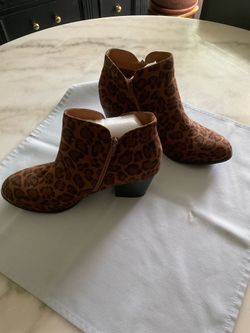 Leopard ankle boots