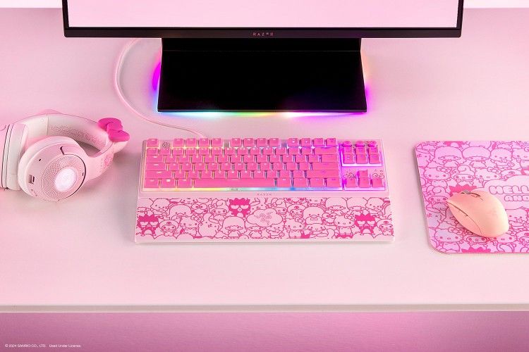 Razer Ornata V3 Tenkeyless Hello Kitty and Friends Edition Low-profile RGB Mecha-Membrane Keyboard