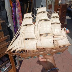 SYROCO INC SYROCOWOOD 3 MAST TALL SAIL SHIP WALL ART 