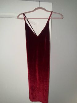 Red velvet dress