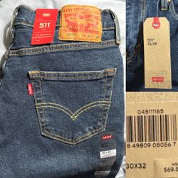Levi’s 511 Slim Stretch Jeans W 30 x L 32 NWT