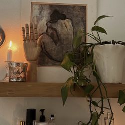 Wood Hanging Shelves (2)