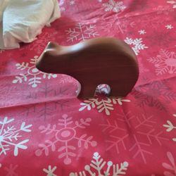 Carved Wood Bear Figurine
