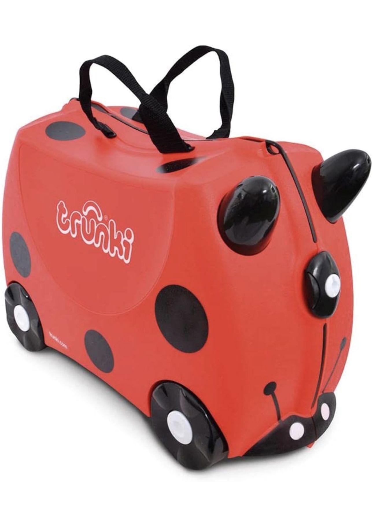 Trunki Ride-On Kids Suitcase | Tow-Along Toddler Luggage | Carry-On Cute Bag with Wheels | Kids Luggage and Airplane Travel Essentials: Harley Ladybug