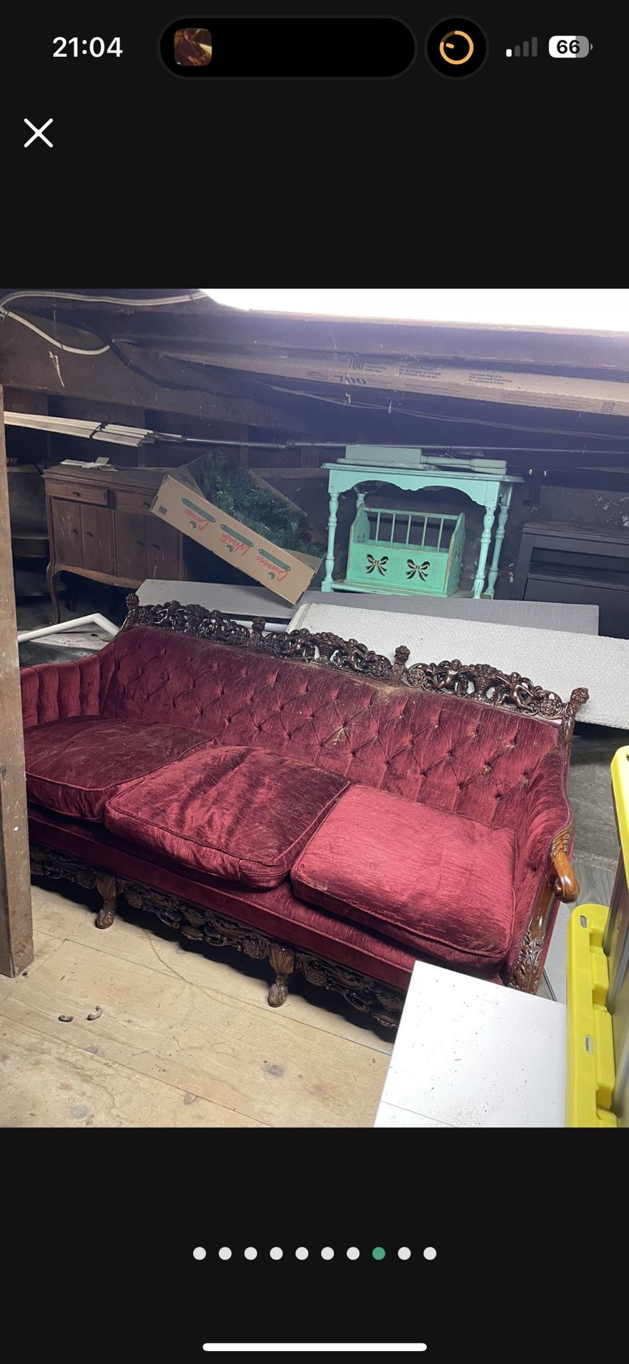 Vintage Red Sofa Set