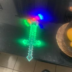 Minecraft Sword With Spinning Blades 