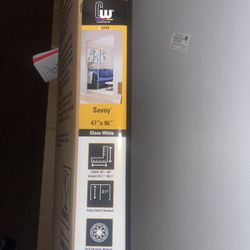 Contractors Wardrobe “savoy” Gloss White Sliding Mirror Closet Door 47”x96” Single Door