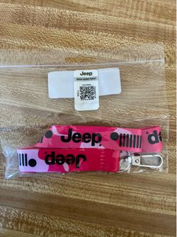 Pink jeep lanyard
