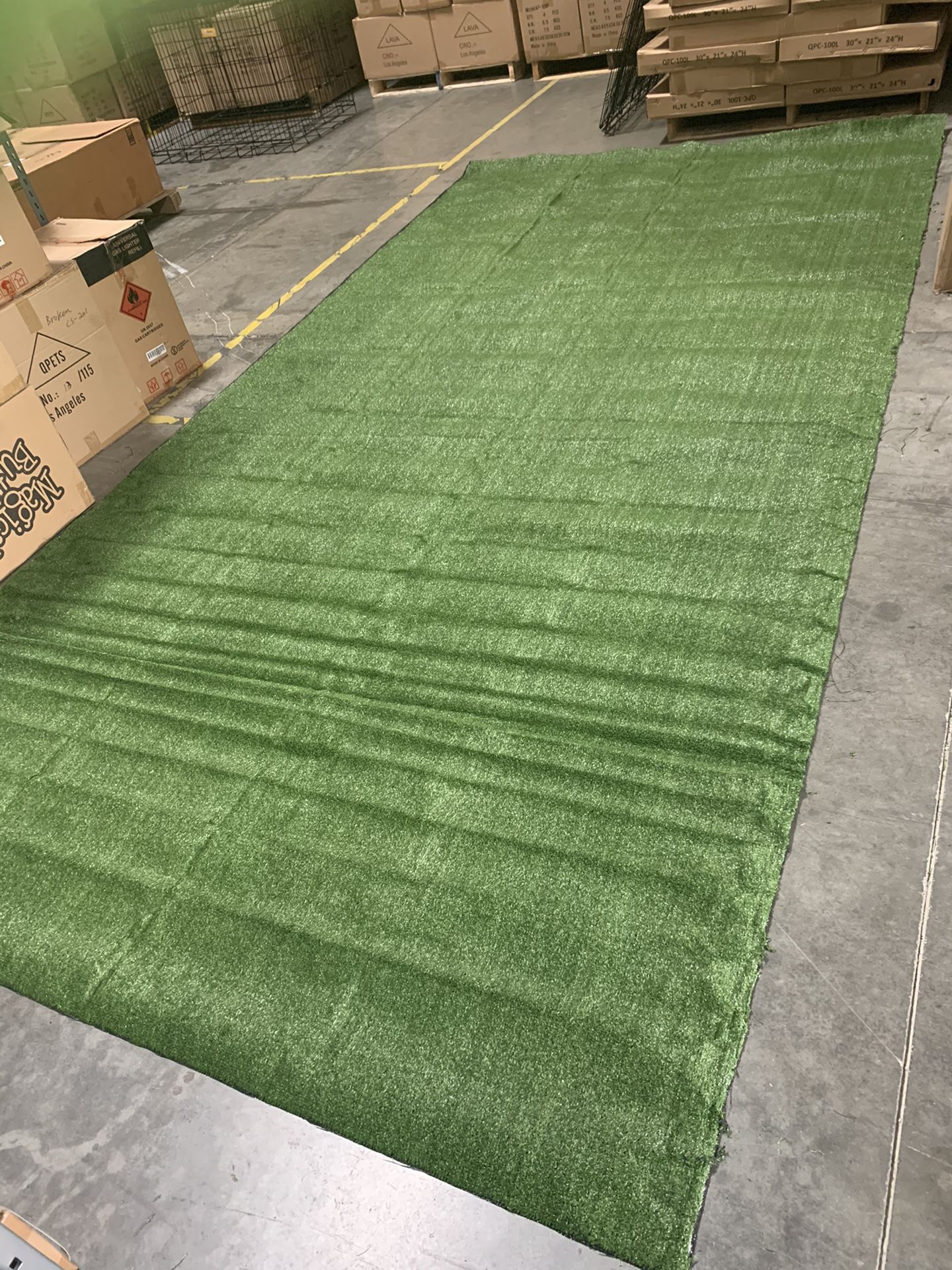 New 13ft x 6.6 ft thin artificial mat without fluffy grass outdoor indoor