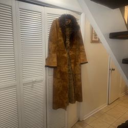 Vintage Babyphat Faux Fur /Suede Trench Coat  