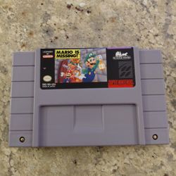 SNES Mario Is Missing! Super Nintendo Cartridge 