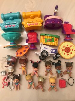 30+ Itsy Bitsy Babyz Bratz Cloe accessories Shoppin Cart Tanning Bed Sleep N Spin