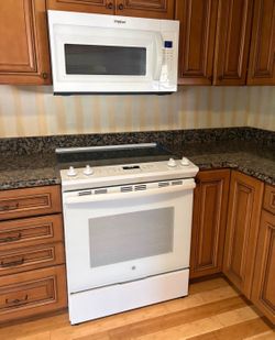 Dishwasher fridge, stove, and microwave