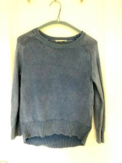 Zara Crewneck Sweater in Denim Blue