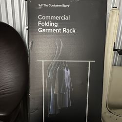 The Container Store Chrome Commercial Folding Garment Rack
