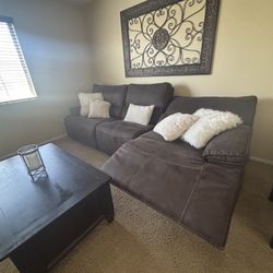 Large brown Suede Recliner