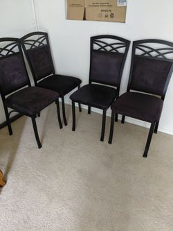 $20 per chair black metal not wood