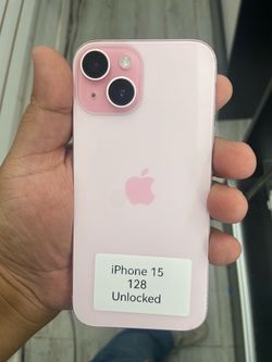 Pink iPhone 15 unlocked . Cash or $50 down w approval