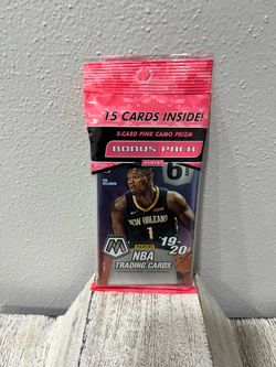 2019-20 Panini Mosaic Basketball Cello Bonus Pack Sealed Pink Camo Prizm