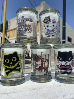 Mellow Kitty Stash Jars
