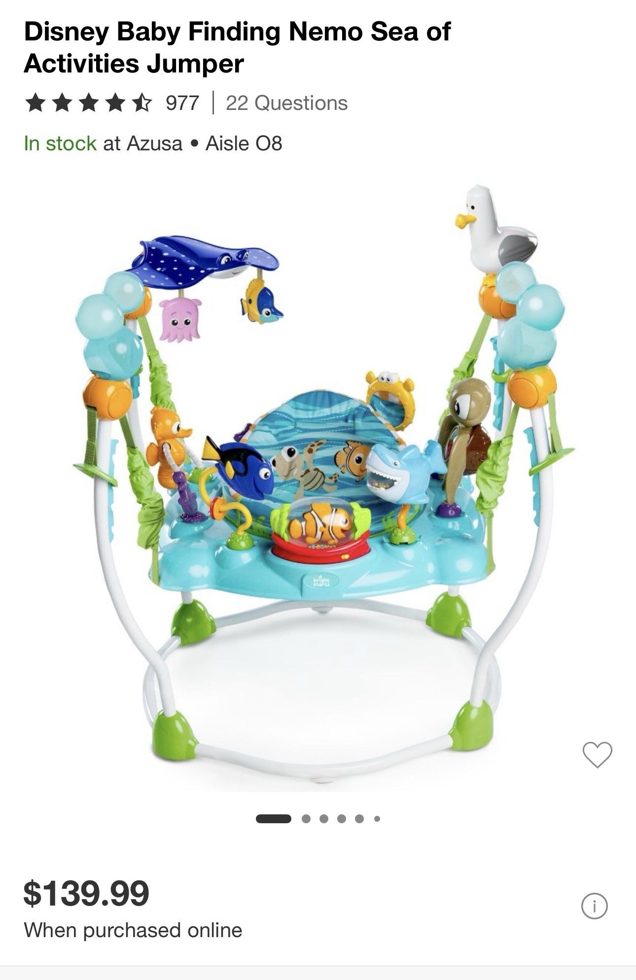 Baby Bouncer Finding Nemo
