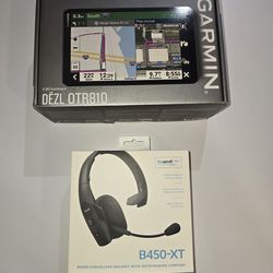 Professional Trucking combo GPS Garmin DELZ OTR810 8" AND Hands-free Blue parrot B450 XT