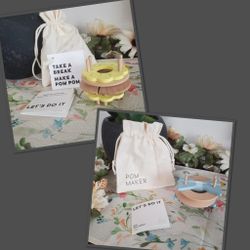 Medium And Large Pom Pom Makers Wooden