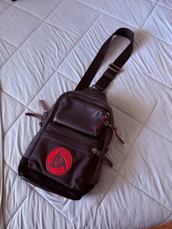 Coach x Michael B. Jordan Naruto Sling Bag Crossbody Backpack Leather Black NM