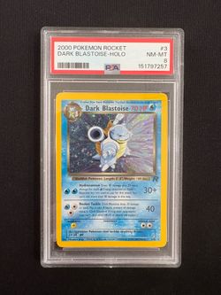 PSA 8 Dark Blastoise Holo #3 2000 Pokemon Rocket - Recently Graded New Cert NM-MT Card