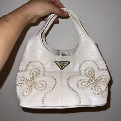 Vintage White Prada Shoulder Bag