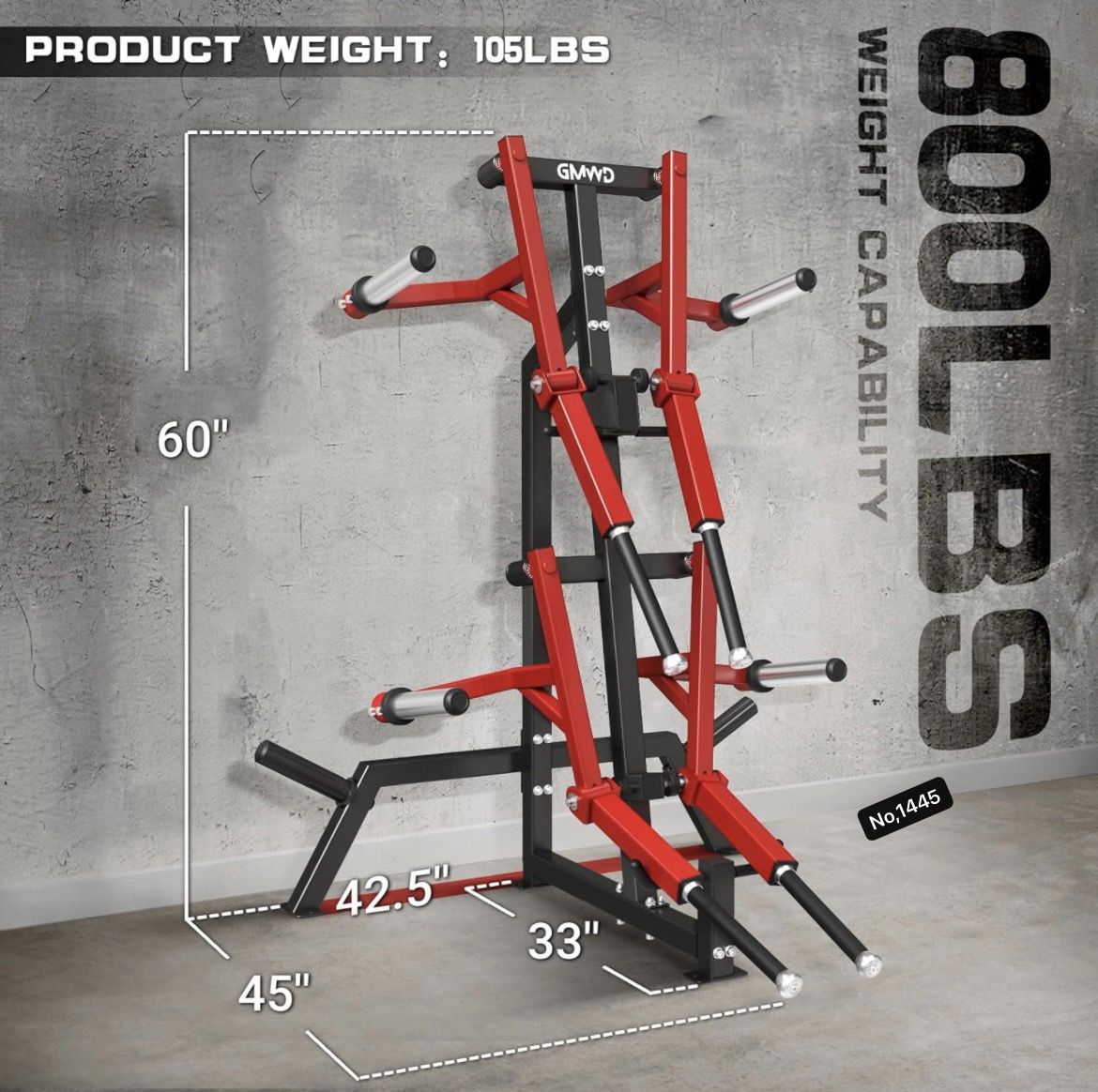 Standing Lateral Raise Machine, Bentover Lateral Raise, 800LB Shoulder Press Machine, Upper Body Strength Training Machine, Home Gym, (No weight)