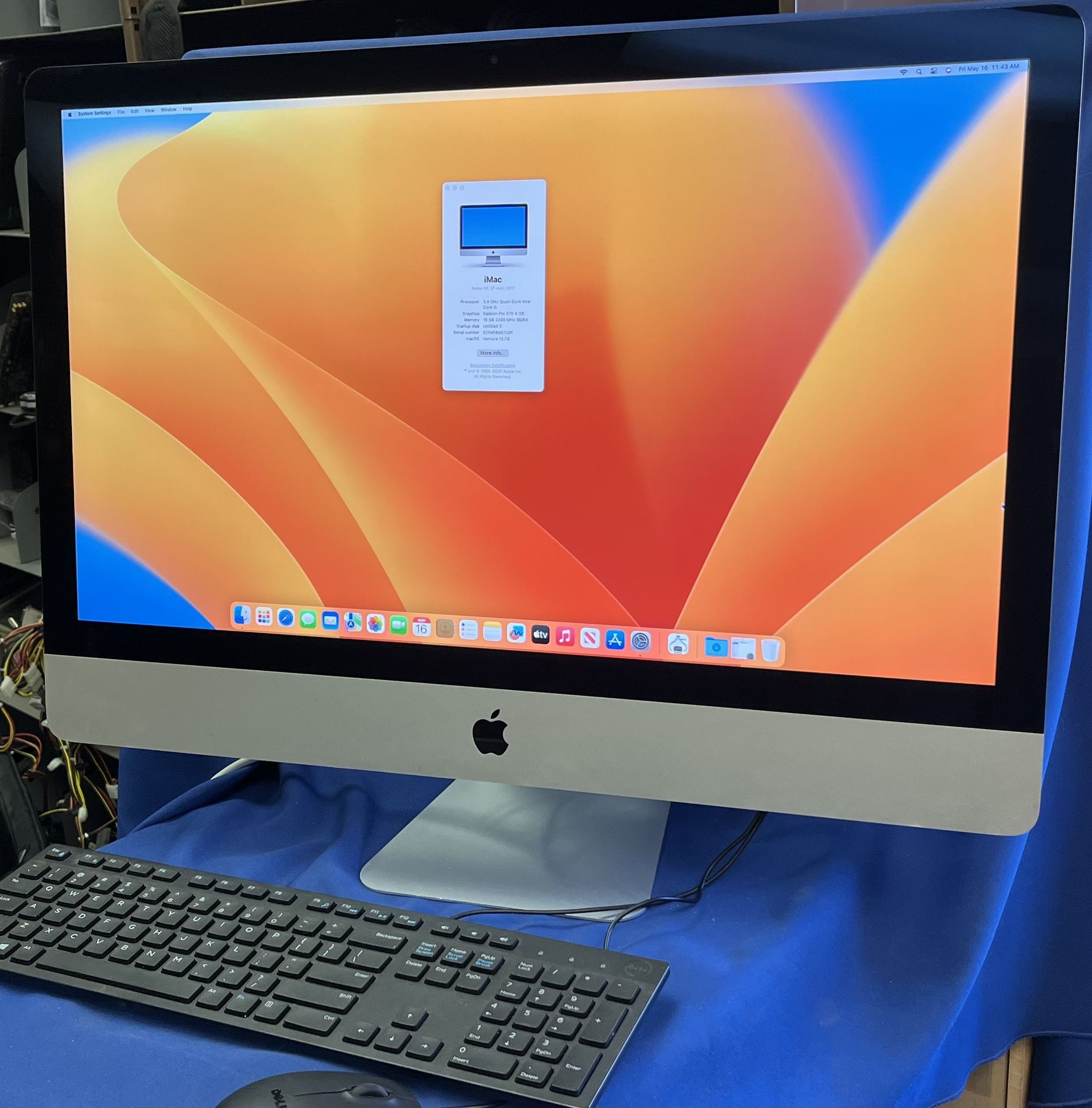 5K 2017 iMac 27” Core i5 3.4 Ghz - 16GB Ram - 1 Tb Fusion Drive