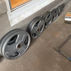 255 lb Olympic Weight Plate Set – 2” Hole – Solid Cast Iron 