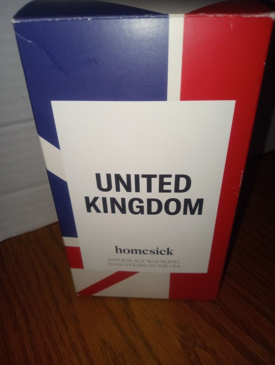 NEW. United Kingdom Strongly Scented Homesick Candle List $34.99 Plus Shipping My Price $20 Look Below 👇