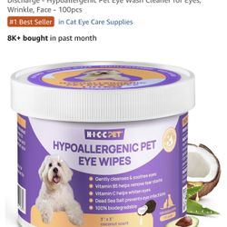 HICC PET Eyes Wipes for Dogs & Cats