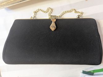 Vintage black clutch purse