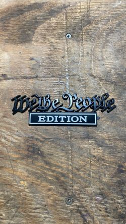 We The People Edition Metal Emblem (Black White)