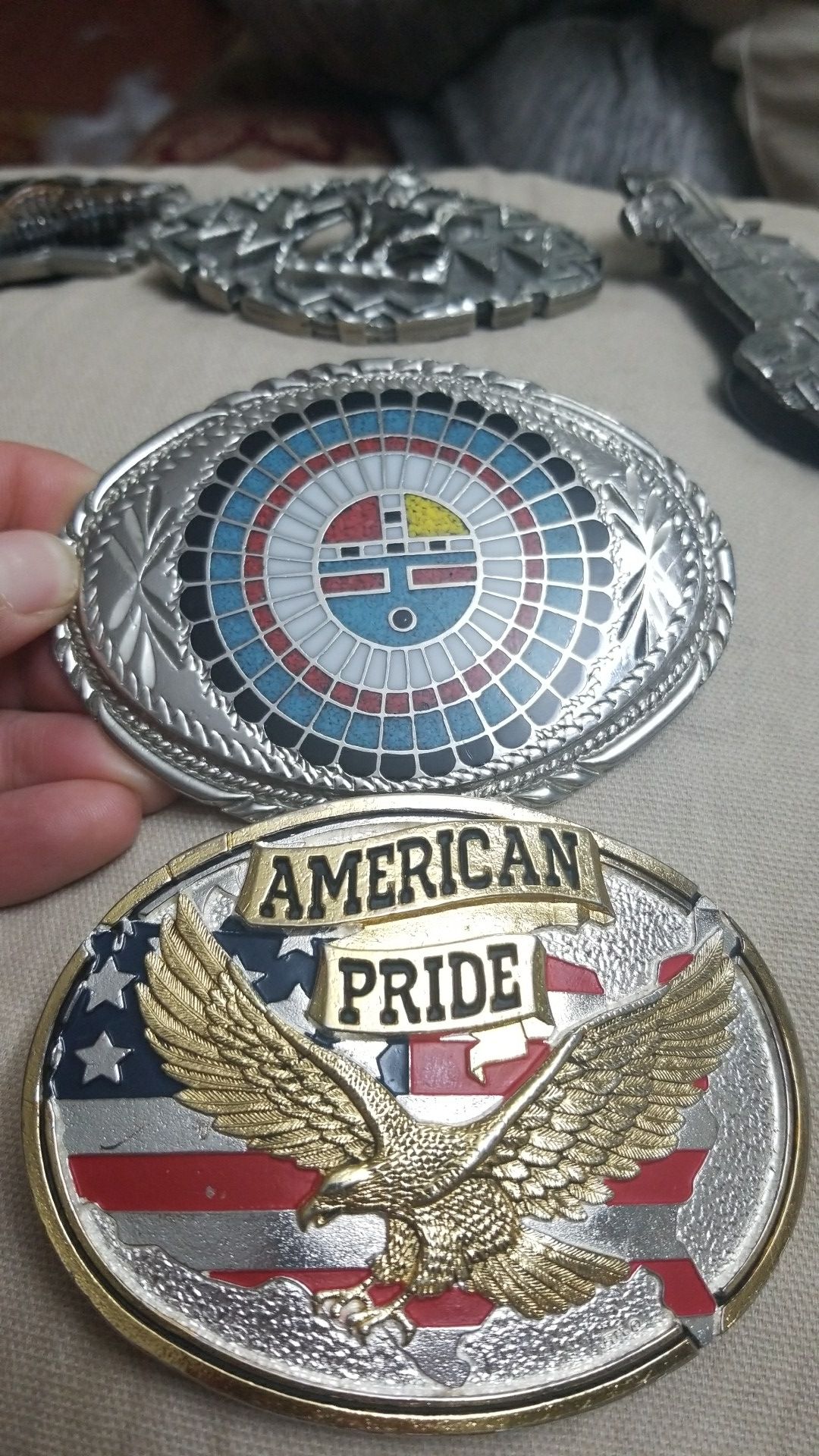 Beautiful custom made belts buckles