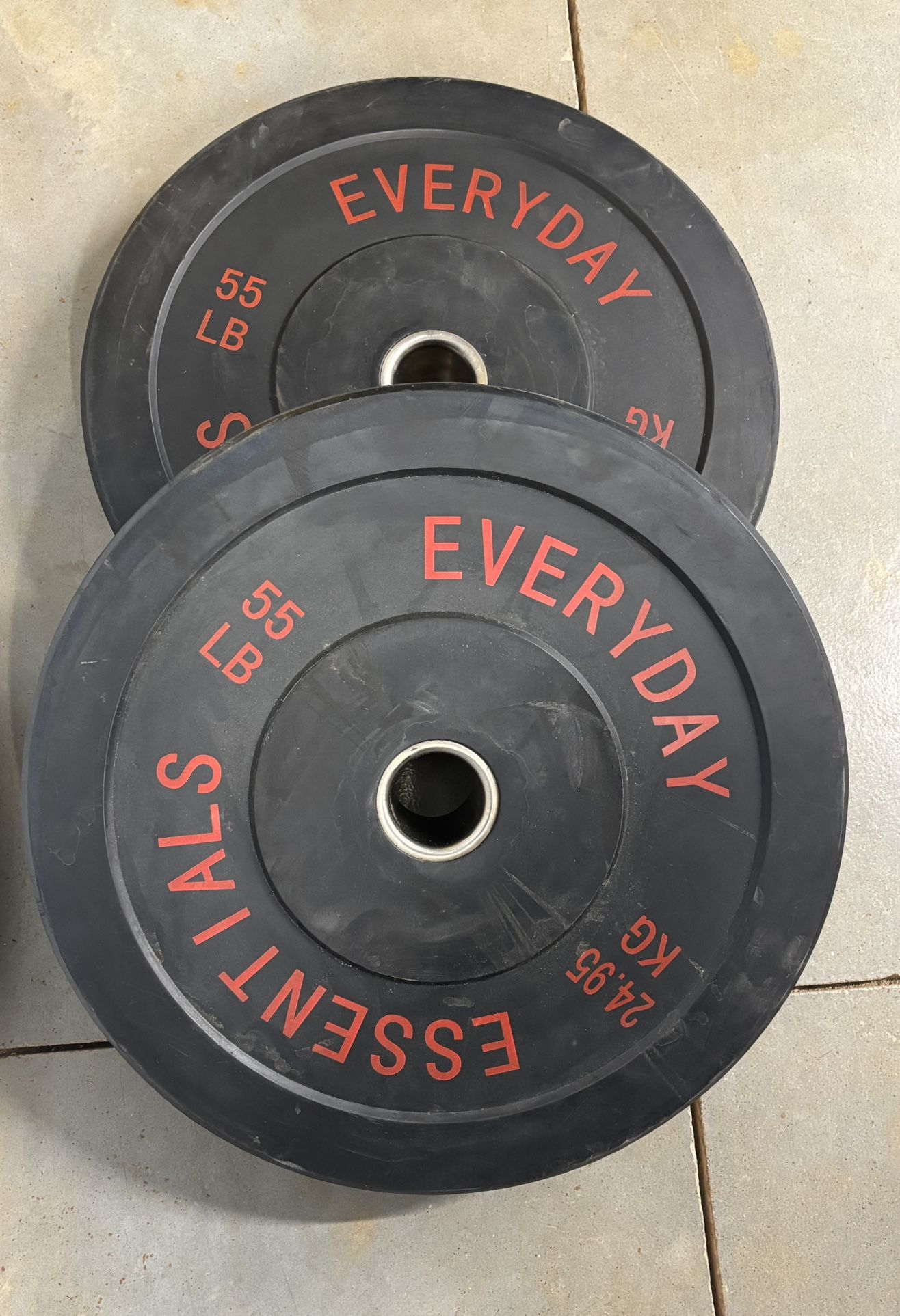 Everyday Essential 55 Lb Bumper Plates