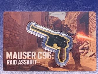 Mauser C96 1/1000 Gold coin