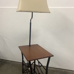 Side Table with Lamp